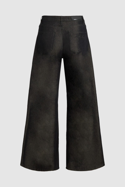 DŽÍNSY KARL LAGERFELD FASHION WIDE LEG DENIM PANTS - Fotografia č. 2