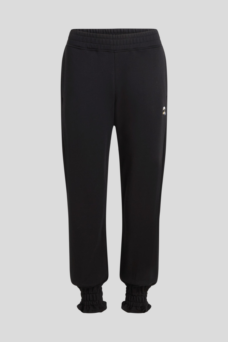 Tepláky Karl Lagerfeld Ikon Patch Cinched Sweatpants Black