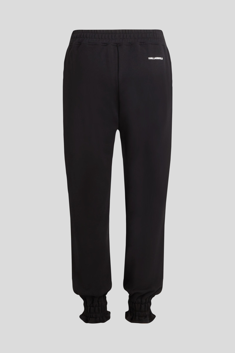 Tepláky Karl Lagerfeld Ikon Patch Cinched Sweatpants Black