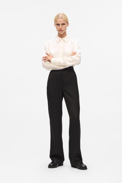 NADRÁG KARL LAGERFELD LOGO JACQUARD CIGARETTE PANTS - Kép 1