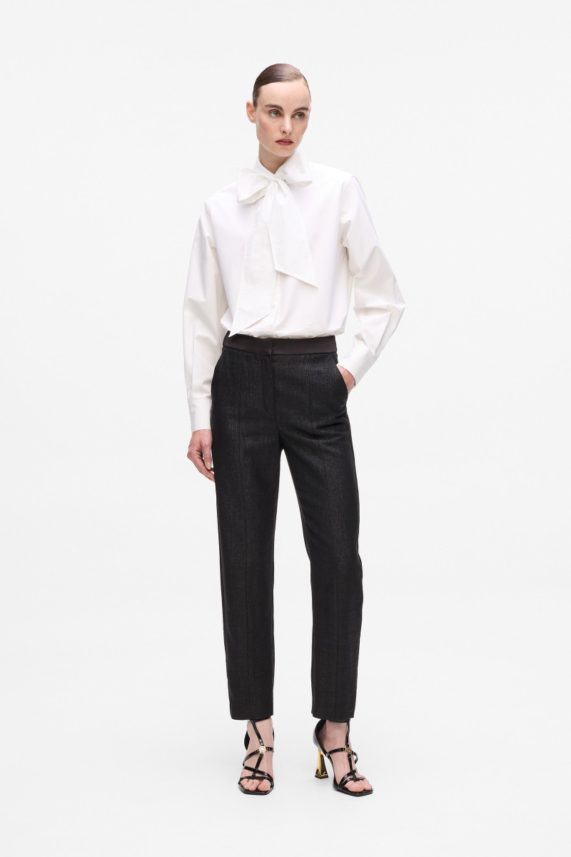 Nohavice Karl Lagerfeld Metallic Pants Black