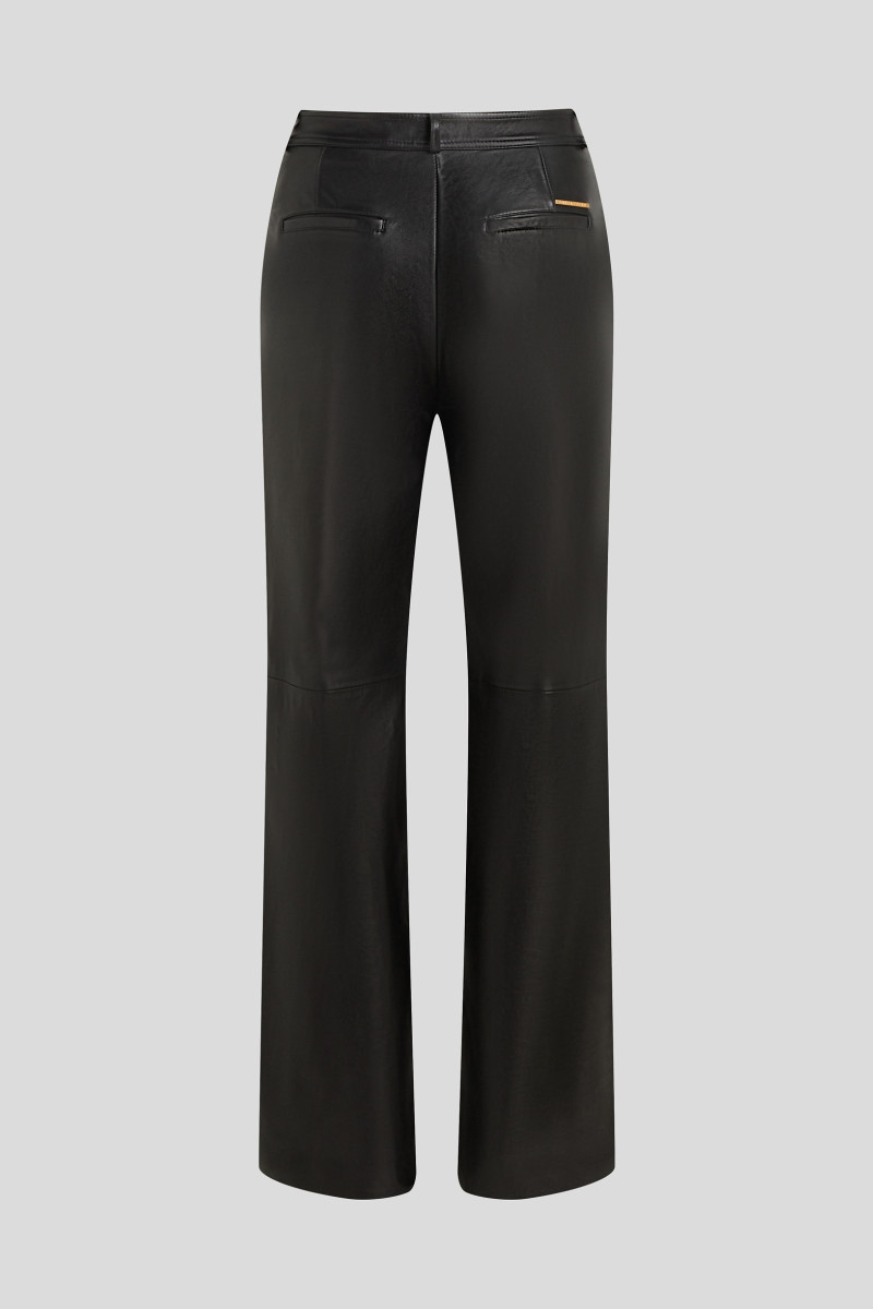 Nohavice Karl Lagerfeld Leather Pants Black