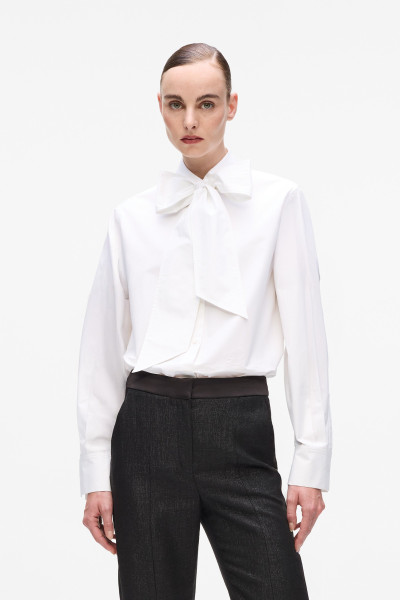 BLÚZ KARL LAGERFELD RETRO POPLIN BOW BLOUSE - Kép 1