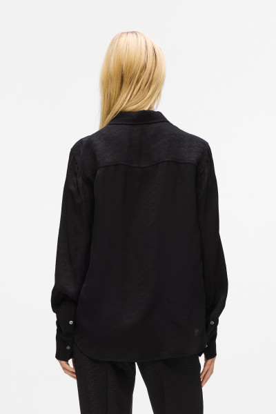 BLÚZKA KARL LAGERFELD LOGO JACQUARD FLUID BLOUSE - Fotografia č. 3