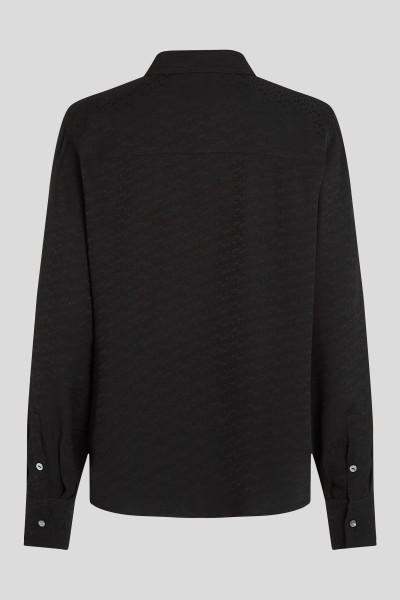 BLÚZKA KARL LAGERFELD LOGO JACQUARD FLUID BLOUSE - Fotografia č. 6