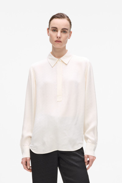 BLÚZKA KARL LAGERFELD LOGO JACQUARD FLUID BLOUSE - Fotografia č. 1