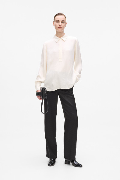 BLÚZKA KARL LAGERFELD LOGO JACQUARD FLUID BLOUSE - Fotografia č. 2