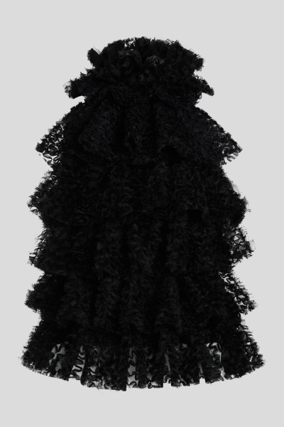 HALENKA KARL LAGERFELD KARL STUDIO RUFFLE MESH TOP - Fotografie č. 5