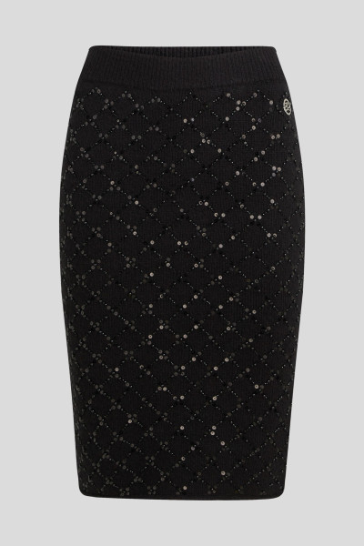SUKŇA KARL LAGERFELD EMBELLISHED KNIT SKIRT - Fotografia č. 5