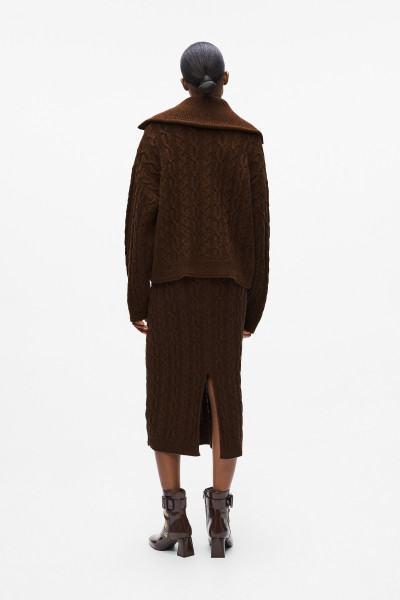 SZOKNYA KARL LAGERFELD CABLE KNIT SKIRT - Kép 2