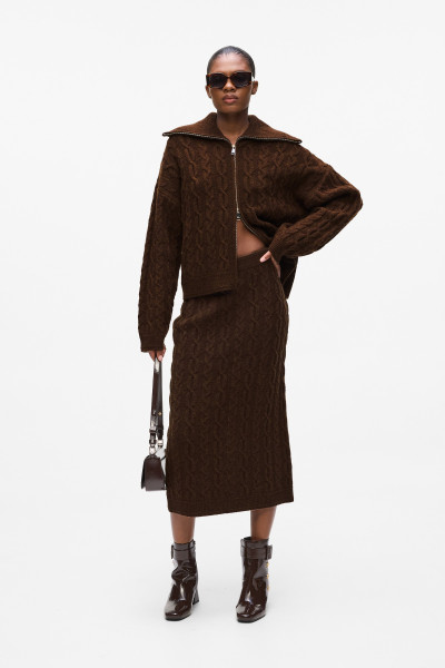 SZOKNYA KARL LAGERFELD CABLE KNIT SKIRT - Kép 3