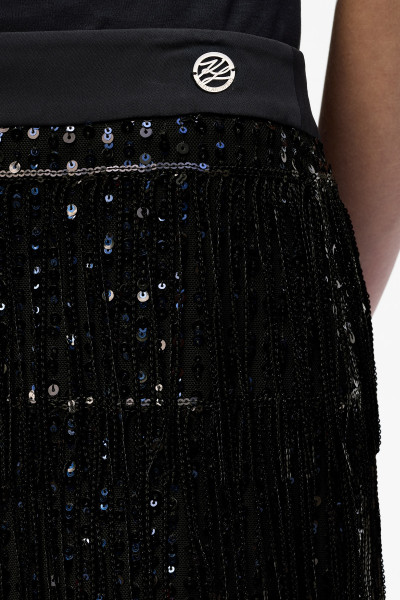 SUKNĚ KARL LAGERFELD SEQUINS FRINGE SKIRT - Fotografie č. 4