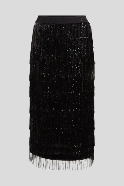 SUKNĚ KARL LAGERFELD SEQUINS FRINGE SKIRT - Fotografie č. 5