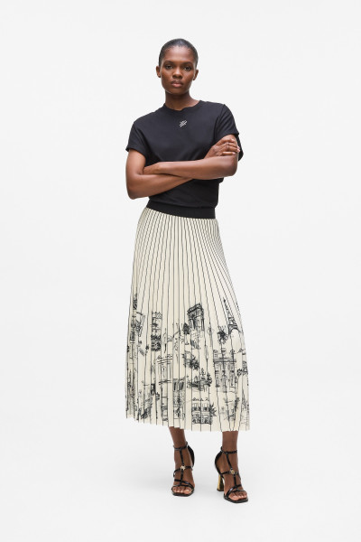 SZOKNYA KARL LAGERFELD PARIS SKETCH PLEATED SKIRT - Kép 1