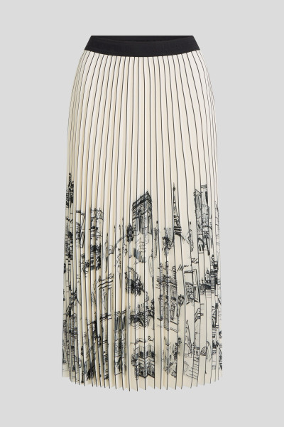 SZOKNYA KARL LAGERFELD PARIS SKETCH PLEATED SKIRT - Kép 5