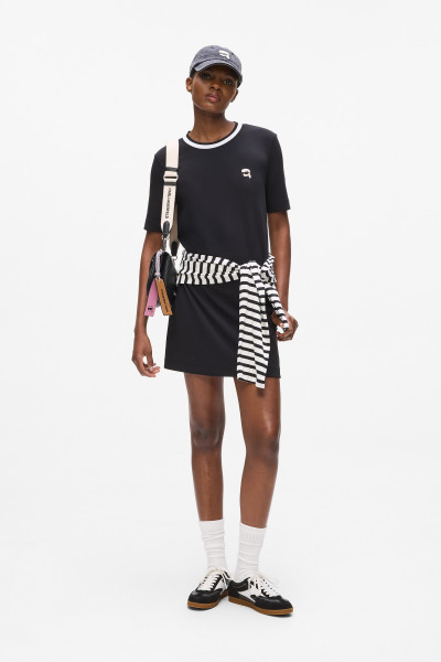 ŠATY KARL LAGERFELD IKON PATCH TSHIRT DRESS - Fotografia č. 3
