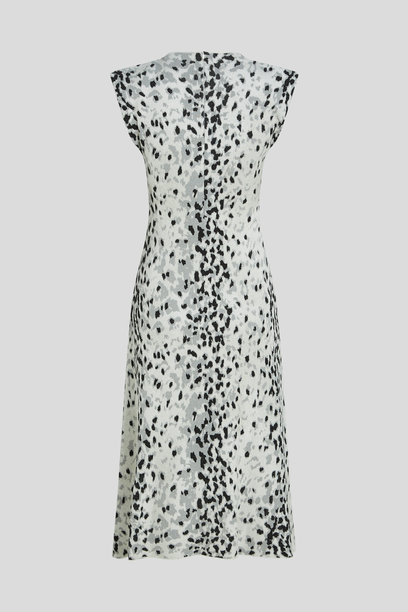 Šaty Karl Lagerfeld Snow Leo Jacquard Knit Dress Aop Karl Snow Leopard