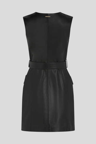 RUHA KARL LAGERFELD RETRO LEATHER DRESS - Kép 6