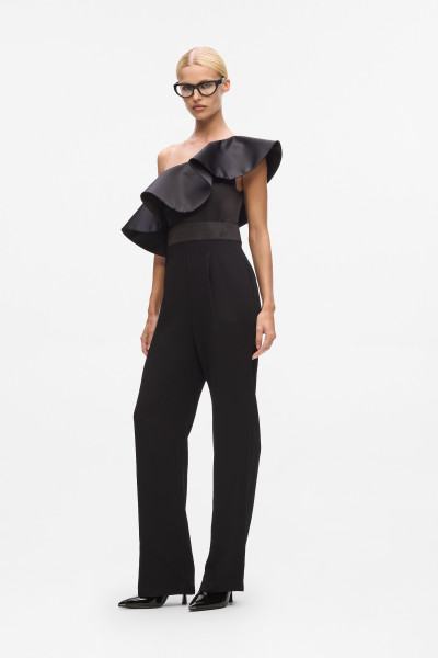 OVERAL KARL LAGERFELD FRILL EVENING JUMPSUIT - Fotografie č. 1