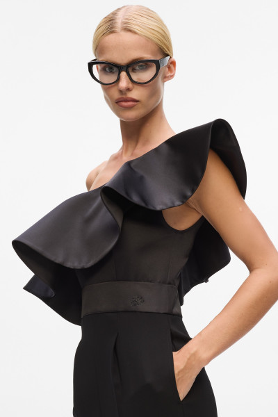 OVERAL KARL LAGERFELD FRILL EVENING JUMPSUIT - Fotografie č. 4