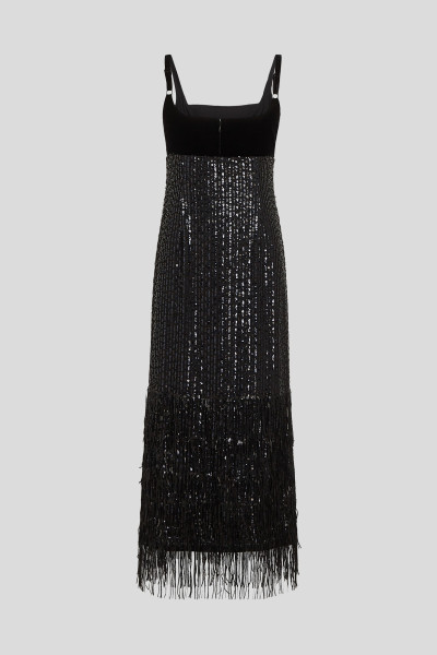 ŠATY KARL LAGERFELD SEQUINS FRINGE DRESS - Fotografie č. 6