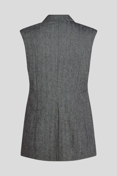 MELLÉNY KARL LAGERFELD EMBELLISHED LAPEL TWEED GILET - Kép 6