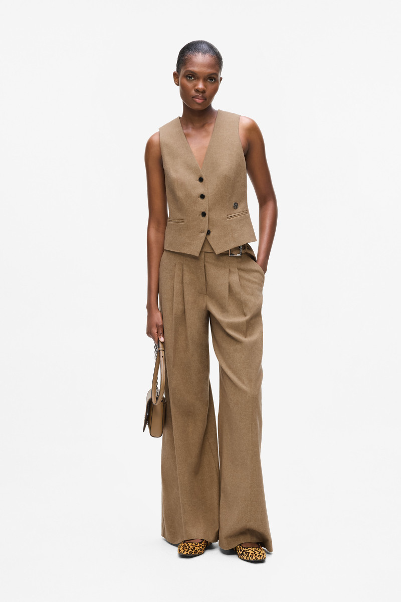 Vesta Karl Lagerfeld Flannel Waistcoat Nougat Melange