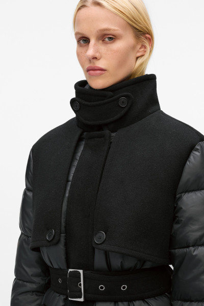 DZSEKI KARL LAGERFELD MIX MEDIA SHORT PADDED COAT - Kép 4