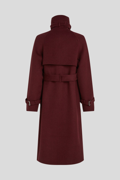 KABÁT KARL LAGERFELD BELTED LONG SOFT WOOL COAT - Kép 6