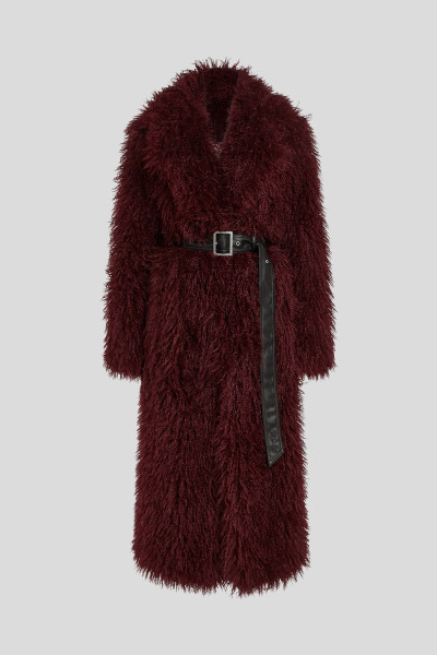 KABÁT KARL LAGERFELD FAUX FUR FASHION LONG COAT - Fotografie č. 5