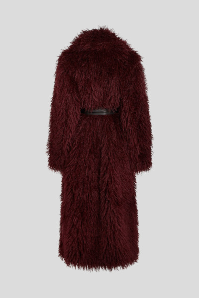 KABÁT KARL LAGERFELD FAUX FUR FASHION LONG COAT - Fotografie č. 6