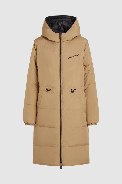 KABÁT KARL LAGERFELD REVERSIBLE LONG LOGO DOWN COAT - Fotografie č. 2