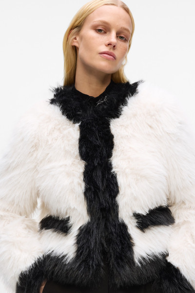KABÁT KARL LAGERFELD FAUX FUR JACKET - Fotografie č. 4