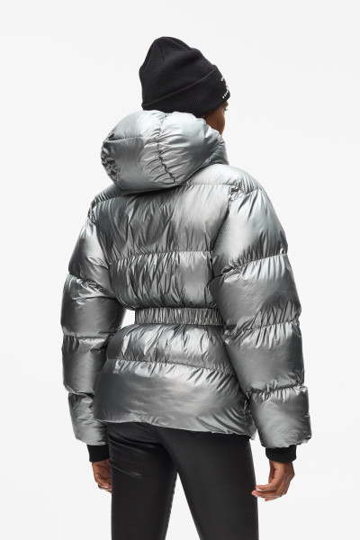 BUNDA KARL LAGERFELD METALLIC PUFFER JACKET - Fotografie č. 3
