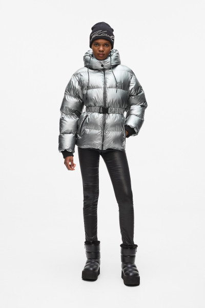 BUNDA KARL LAGERFELD METALLIC PUFFER JACKET - Fotografie č. 2