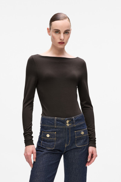 TRIČKO KARL LAGERFELD MODAL LONGSLEEVE - Fotografie č. 1