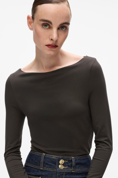 TRIČKO KARL LAGERFELD MODAL LONGSLEEVE - Fotografie č. 4