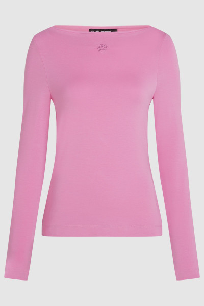 TRIČKO KARL LAGERFELD MODAL LONGSLEEVE - Fotografie č. 1