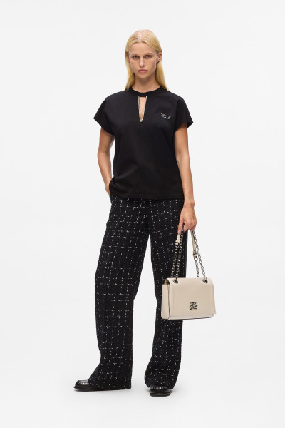 PÓLÓ KARL LAGERFELD EMBELLISHED RELAXED T-SHIRT - Kép 2