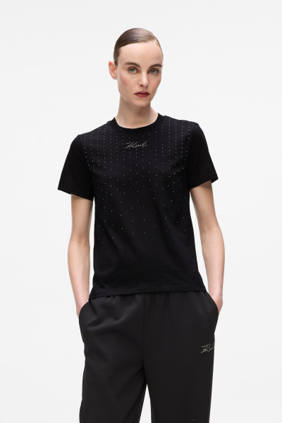 PÓLÓ KARL LAGERFELD RHINESTONE RAIN T-SHIRT - Kép 1