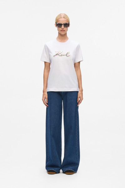 PÓLÓ KARL LAGERFELD SIGNATURE SEQUINS T-SHIRT - Kép 2