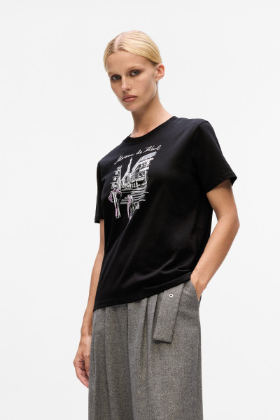 PÓLÓ KARL LAGERFELD PARIS SKETCH STREET T-SHIRT - Kép 1