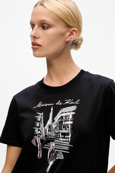 PÓLÓ KARL LAGERFELD PARIS SKETCH STREET T-SHIRT - Kép 4