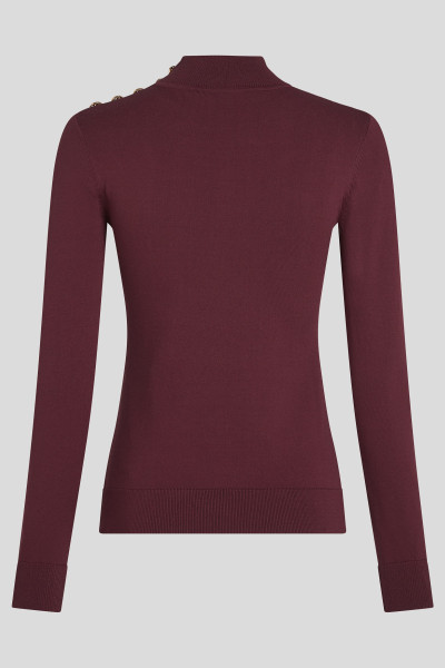 SVETR KARL LAGERFELD BUTTON DETAIL MOCK NECK - Fotografie č. 6
