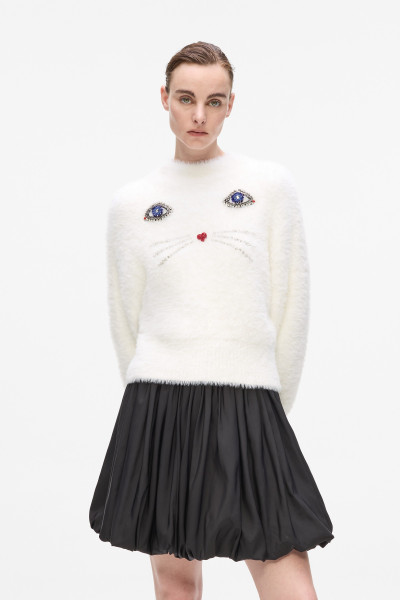 PULÓVER KARL LAGERFELD CHOUPETTE FLUFFY KNIT - Kép 1