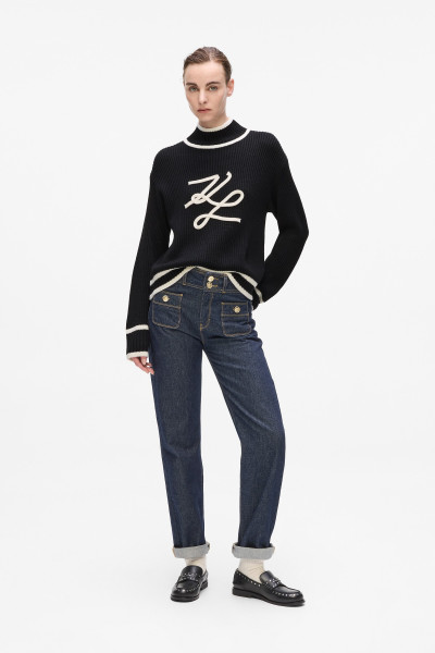 SVETR KARL LAGERFELD SOUTACHE AUTOGRAPH KNIT - Fotografie č. 2