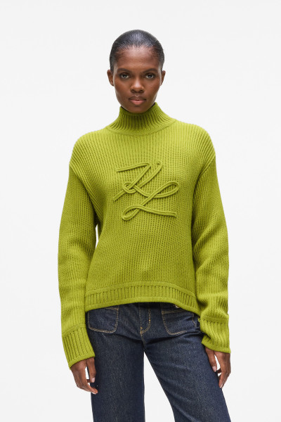 SVETR KARL LAGERFELD SOUTACHE AUTOGRAPH KNIT - Fotografie č. 1