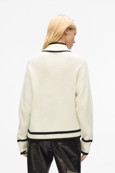 SVETR KARL LAGERFELD SOUTACHE AUTOGRAPH KNIT - Fotografie č. 3