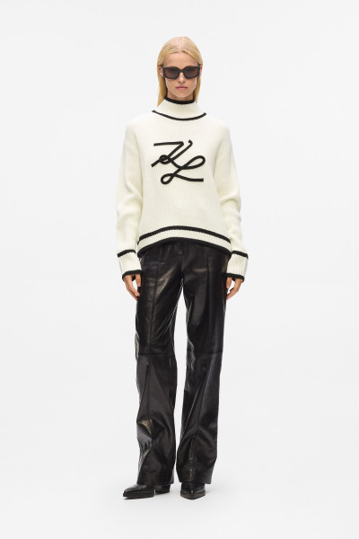 SVETR KARL LAGERFELD SOUTACHE AUTOGRAPH KNIT - Fotografie č. 2