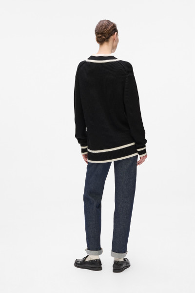 KARDIGÁN KARL LAGERFELD SOUTACHE AUTOGRAPH CARDIGAN - Kép 3